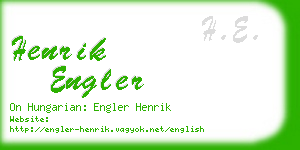 henrik engler business card